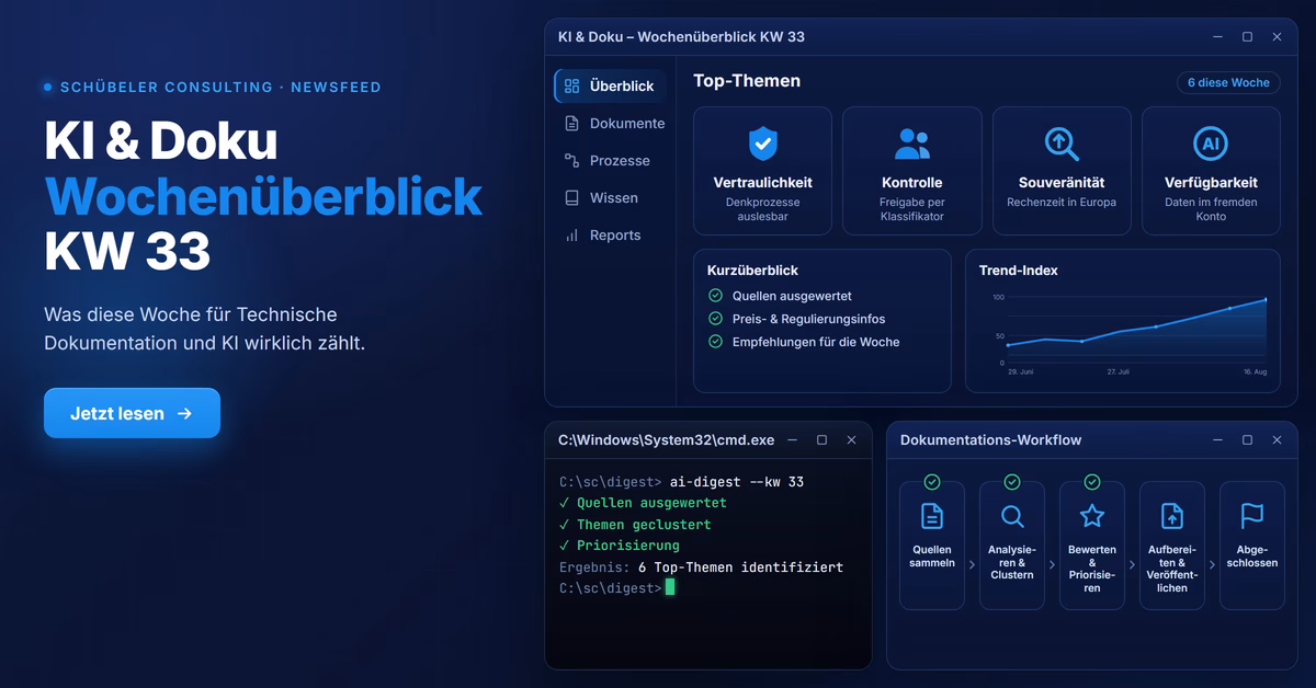 KI & Doku: Wochenüberblick (KW 33, 16.08.2026)